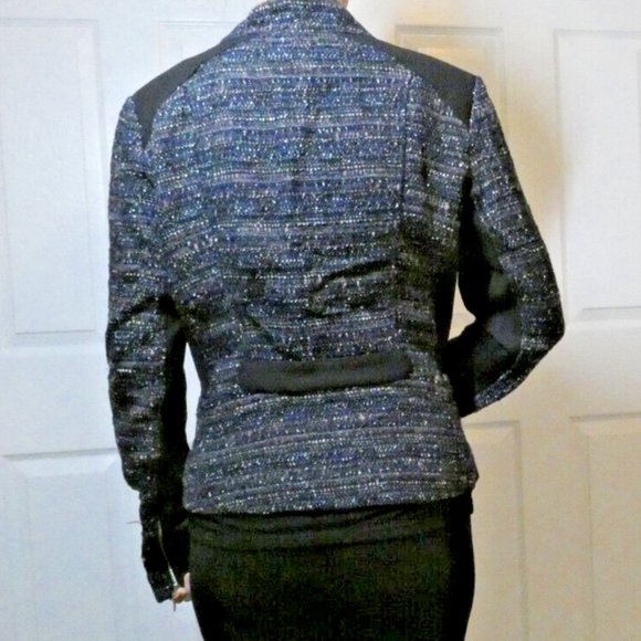WHBM Jacket Black Classic Office Suit Blazer Tweed Multicolor Dress-up Size 6 - Picture 2 of 11